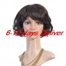Length High Quality Synthetic Nature Look Dark Brown Curly Hair Wig