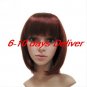 Length High Quality Synthetic Red Wine Bob Style Hair Wigs