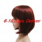 Length High Quality Synthetic Red Wine Bob Style Hair Wigs