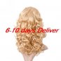 Length Synthetic Light Blonde Curly Hair Wig