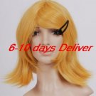 Light blonde Vocaloid Kagamine Rin Cosplay Wig