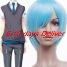 Light Blue Starry Sky Ayanami ReiKanakubo Homare Nylon Cosplay Wig