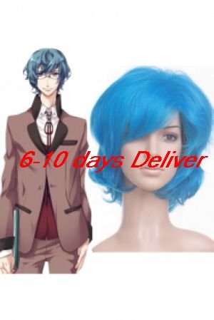 Light Blue Starry Sky Mizushima Iku Nylon Cosplay Wig
