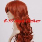 Long Brown Curly Cosplay Hair