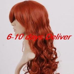 Long Brown Curly Cosplay Hair