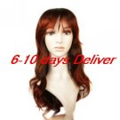 Long High Quality Synthetic Auburn European Weave Hair Wig