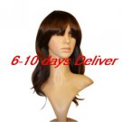 Long High Quality Synthetic Brown Straight Hair Wig