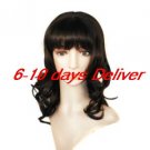 Long High Quality Synthetic Dark Brown European Weave Hair Wig
