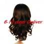 Long High Quality Synthetic Dark Brown European Weave Hair Wig