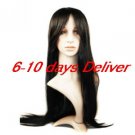 Long High Quality Synthetic Dark Brown Straight Hair Wig