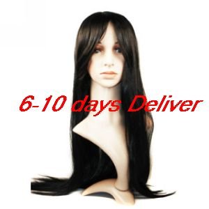 Long High Quality Synthetic Dark Brown Straight Hair Wig