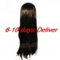 Long High Quality Synthetic Dark Brown Straight Hair Wig