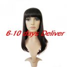 Long High Quality Synthetic Dark Brown Straight Hair Wigs