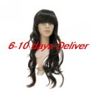 Long High Quality Synthetic Dark Coffee European Weave Hair Wigs
