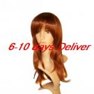 Long High Quality Synthetic Gloden Brown Straight Hair Wig