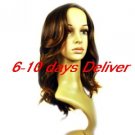 Long High Quality Synthetic Golden Brown Wave Hair Wig