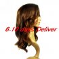 Long High Quality Synthetic Golden Brown Wave Hair Wig