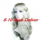 Long High Quality Synthetic Light Blonde Curly Hair Wig