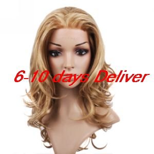 Long High Quality Synthetic Light Blonde European Wave Hair Wig
