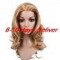 Long High Quality Synthetic Light Blonde European Wave Hair Wig
