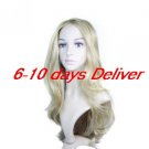 Long High Quality Synthetic Light Blonde European Weave Hair Wig
