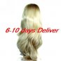 Long High Quality Synthetic Light Blonde European Weave Hair Wig