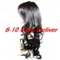 Long High Quality Synthetic Natural Look Auburn Curly Hair Wig