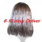 Long High Quality Synthetic Natural Look Auburn Tight Curly With Full Bang Hair Wig