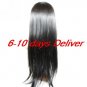 Long High Quality Synthetic Natural Look Black Straight Hair Wig