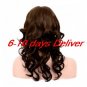 Long High Quality Synthetic Natural Look Dark Coffee Curly Hair Wig