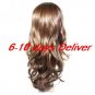 Long High Quality Synthetic Natural Look Golden Brown European Weave Hair Wig
