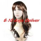 Long High Quality Synthetic Natural Look Honey Brown European Weave Hair Wig