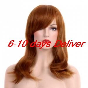 Long High Quality Synthetic Natural Look Honey Brown With Blonde Straight Hair Wig