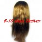 Long Human Hair Light Blonde Straight Hair Wig