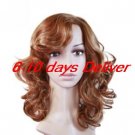 Long Synthetic Honey Brown Curly Hair Wig
