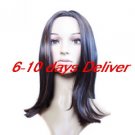 Long Synthetic Multi color Tied Straight Hair Wig
