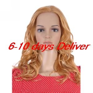 Long Top Grade Quality Synthetic Golden Blonde Curly Hair Wig