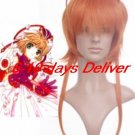 Orange Short Tsubasa KINOMOTO SAKURA Nylon Cosplay Wig