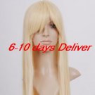 Pale Blonde Long Straight Loveless Cosplay Wigs