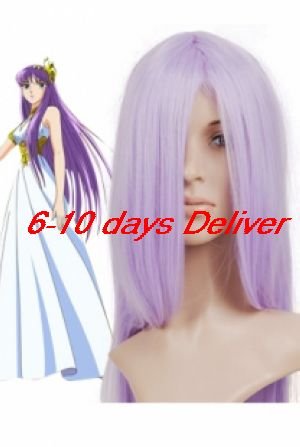 Purple  Saint Seiya Athena Nylon Cosplay Wig