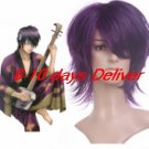 Purple Gintama Takasugi Shinsuke Anime Nylon Cosplay Wig