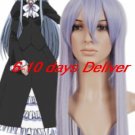 Purple Night Wizard! Anzelotte Nylon Cosplay Wig