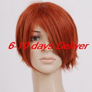 red brown cosplay wig