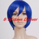 Short blue princess princess Toru Kouno cosplay wig