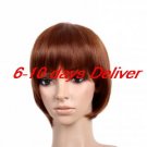 Short High Quality Synthetic Natural Look Auburn Bob Hair Wig