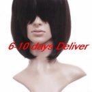 Vivid Black  Nylon Cosplay Wig