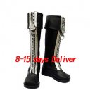 D.Gray-man-Allen White Zipper Brown Cosplay Shoes