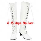 Rozen Maiden Kirakishou White Lace-up Cosplay Shoes