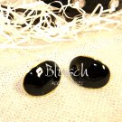 B030513 Black coffee bean stud earrings
