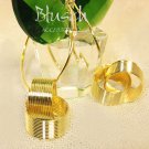 B030515 Golden rings chandelier dangle earrings